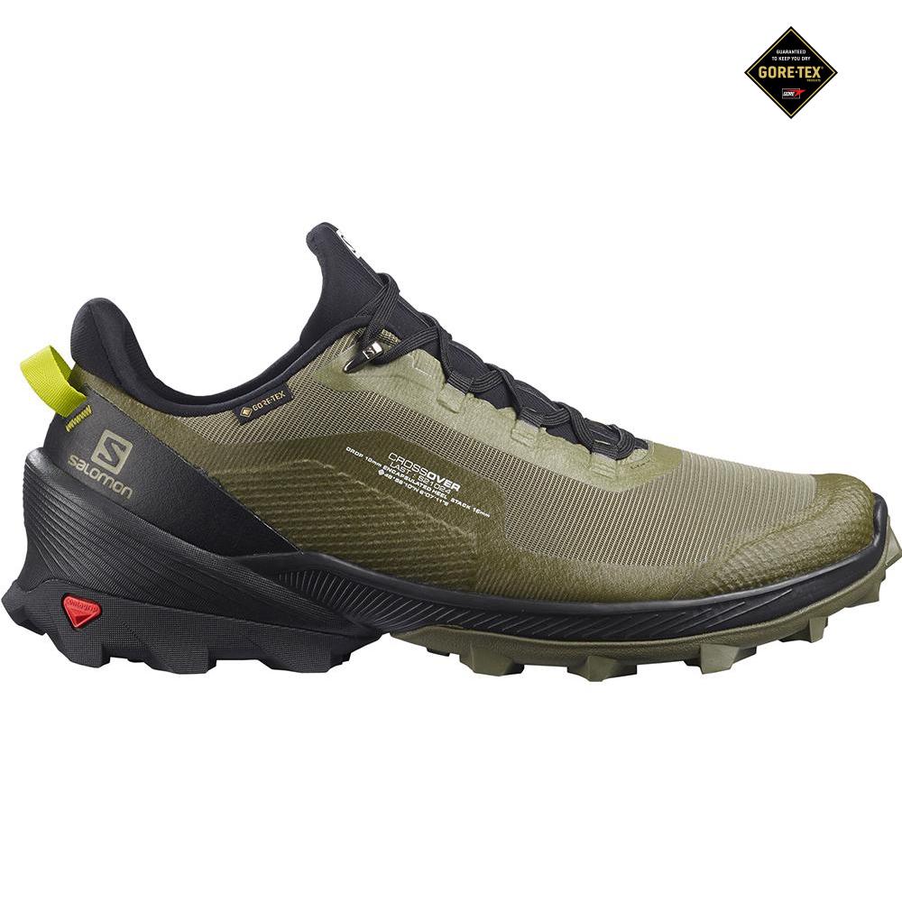 SALOMON CROSS OVER GORE-TEX Philippines - Men's Running Shoes - Deep Green | 163984-NJV